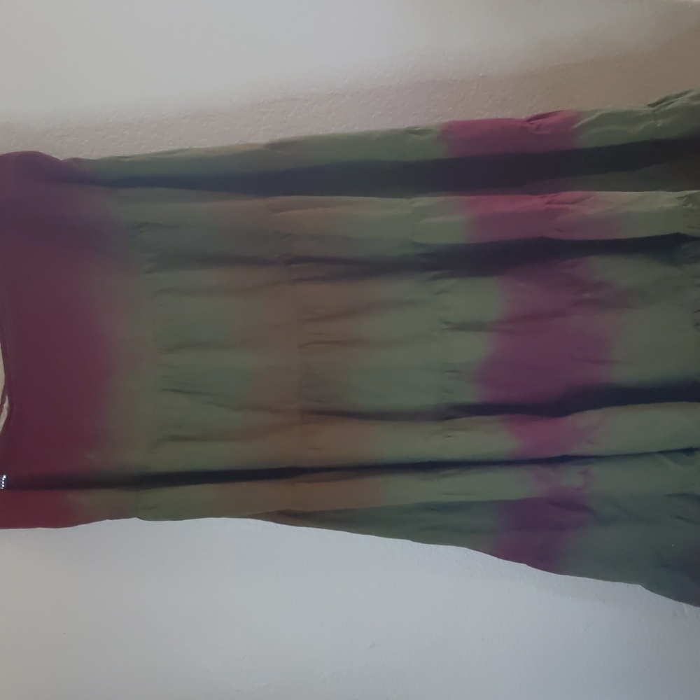 WD.NY Burgundy Tie Down Ombre Maxi Fairy whimsigoth cottagecore Y2K 60's